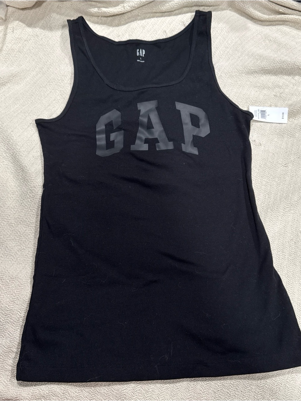 GAP Black Logo Muscle Tank